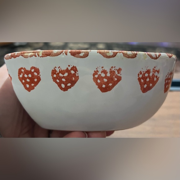 Made in Italy Heart Shaped Bowl / Trinket Dish Hand Painted Pottery Italica ARS - Picture 5 of 11